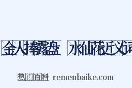 金人捧露盘·水仙花近义词是什么意思的图片